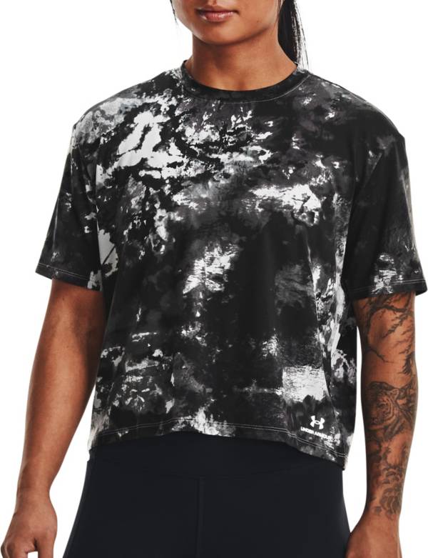 tricou Under Armour Rush Energy Print - Pitch Gray/Black - men´s 