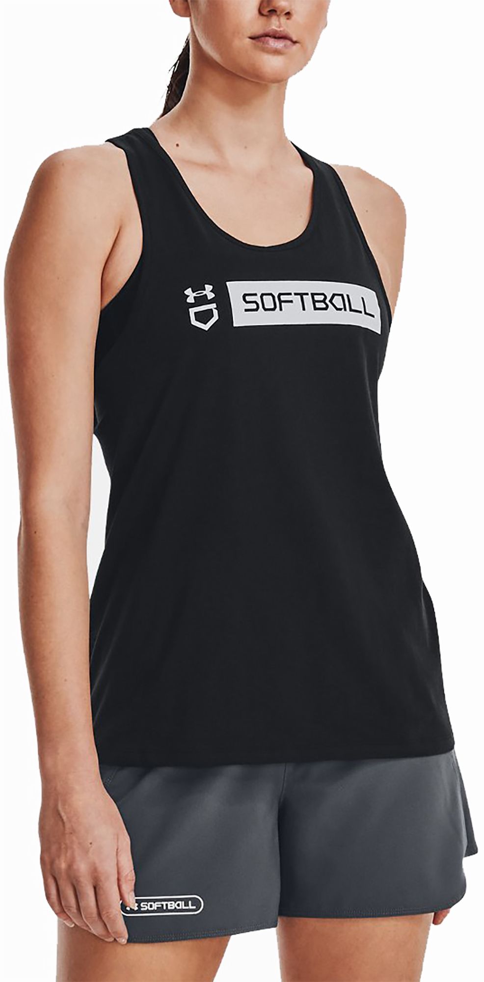 Under Armour Women's Softball Wordmark Bar Tank