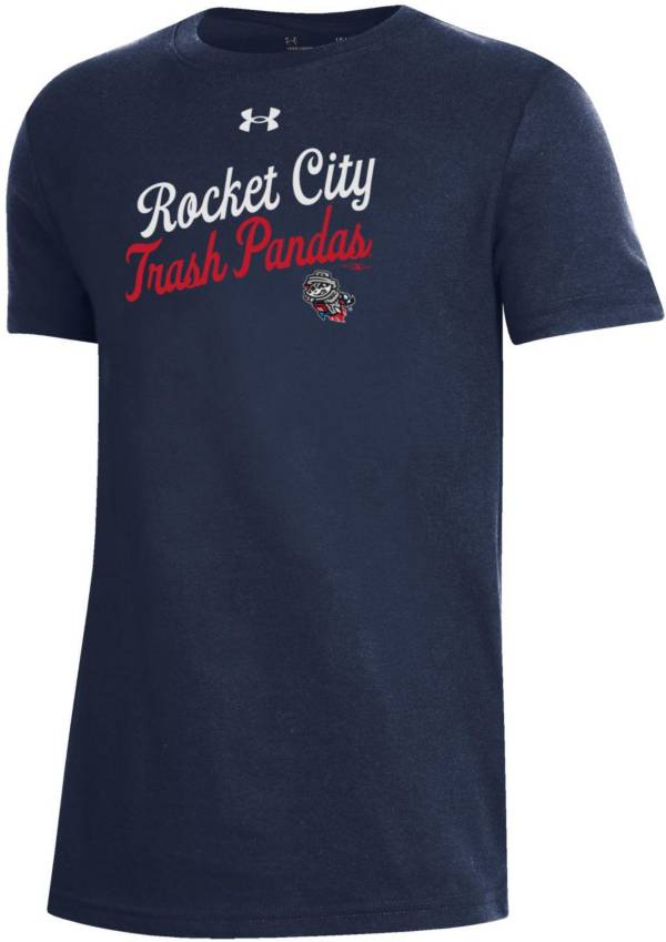 Rocket City Trash Pandas Long Sleeve Baseball T-Shirt - Red