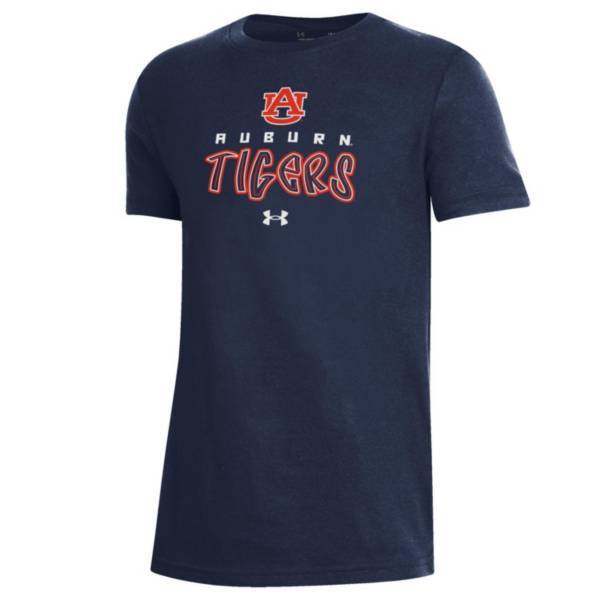 Under Armour Youth Auburn Tigers Navy Performance Cotton T-Shirt product image
