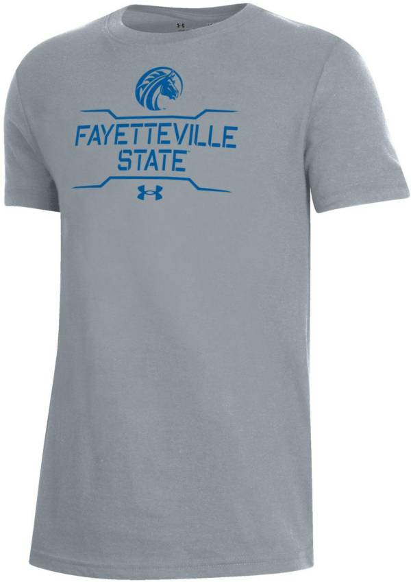 Dick's Sporting Goods Under Armour Men's Fayetteville State Broncos Blue  Performance Cotton Long Sleeve T-Shirt