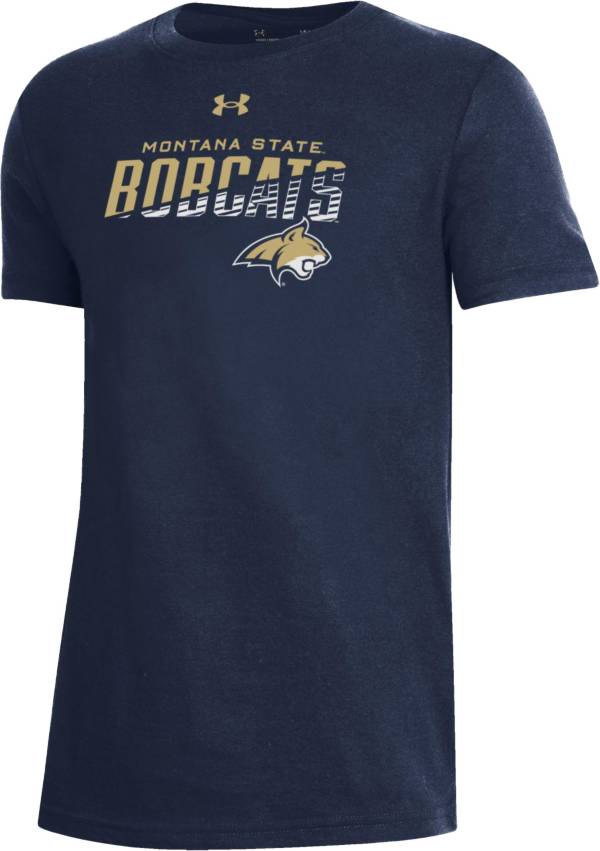 Under Armour Youth Montana State Bobcats Blue Performance Cotton T-Shirt product image