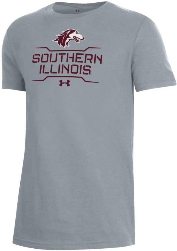 Under Armour Youth Southern Illinois  Salukis Grey Performance Cotton T-Shirt product image