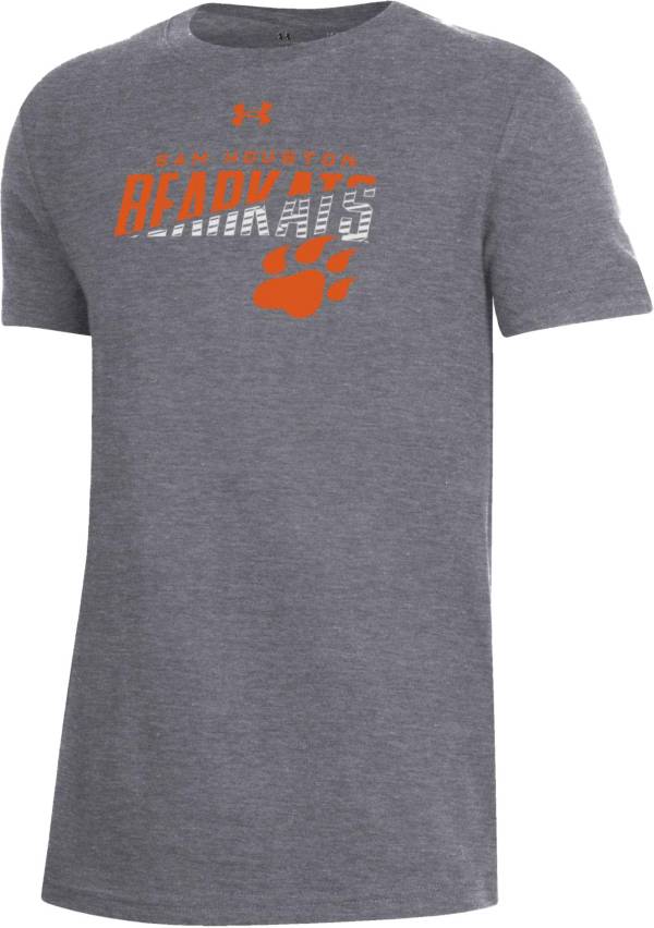 Under Armour Youth Sam Houston Bearkats Grey Performance Cotton T-Shirt product image
