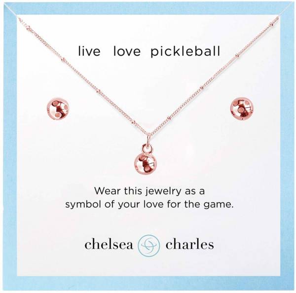 Chelsea Charles Pickleball Charm Necklace and Earrings Gift Set product image