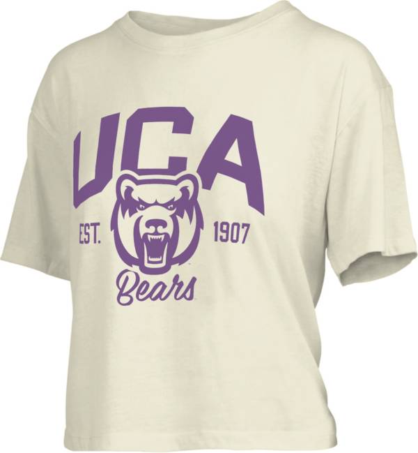 Pressbox Women's Central Arkansas Bears  White Knobie Crop T-Shirt product image