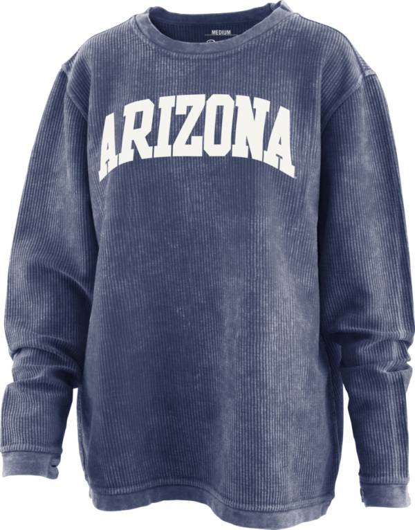 Pressbox Women's Arizona Wildcats Navy Corded Crew Pullover Sweatshirt product image