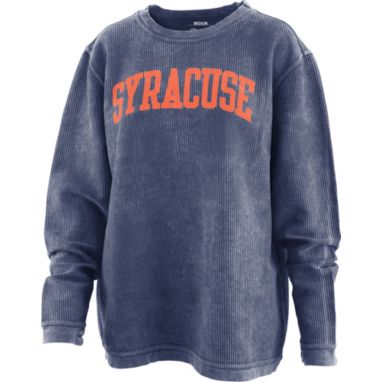 sorry, Pressbox Women's Syracuse Orange Navy Corded Crew Pullover Sweatshirt is currently out of stock