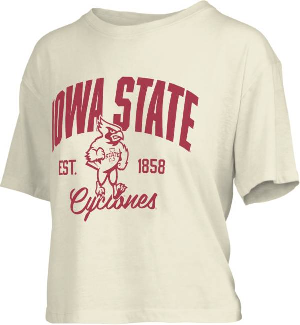 Pressbox Women's Iowa State Cyclones White Knobie Crop T-Shirt product image