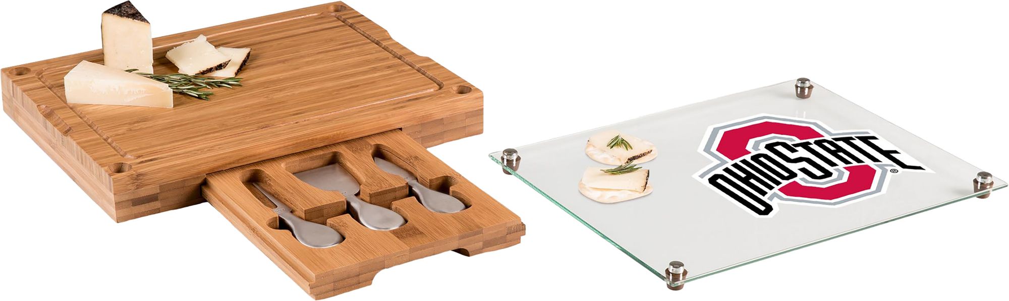 Picnic Time Ohio State Buckeyes Glass Top Cutting Board Set product image