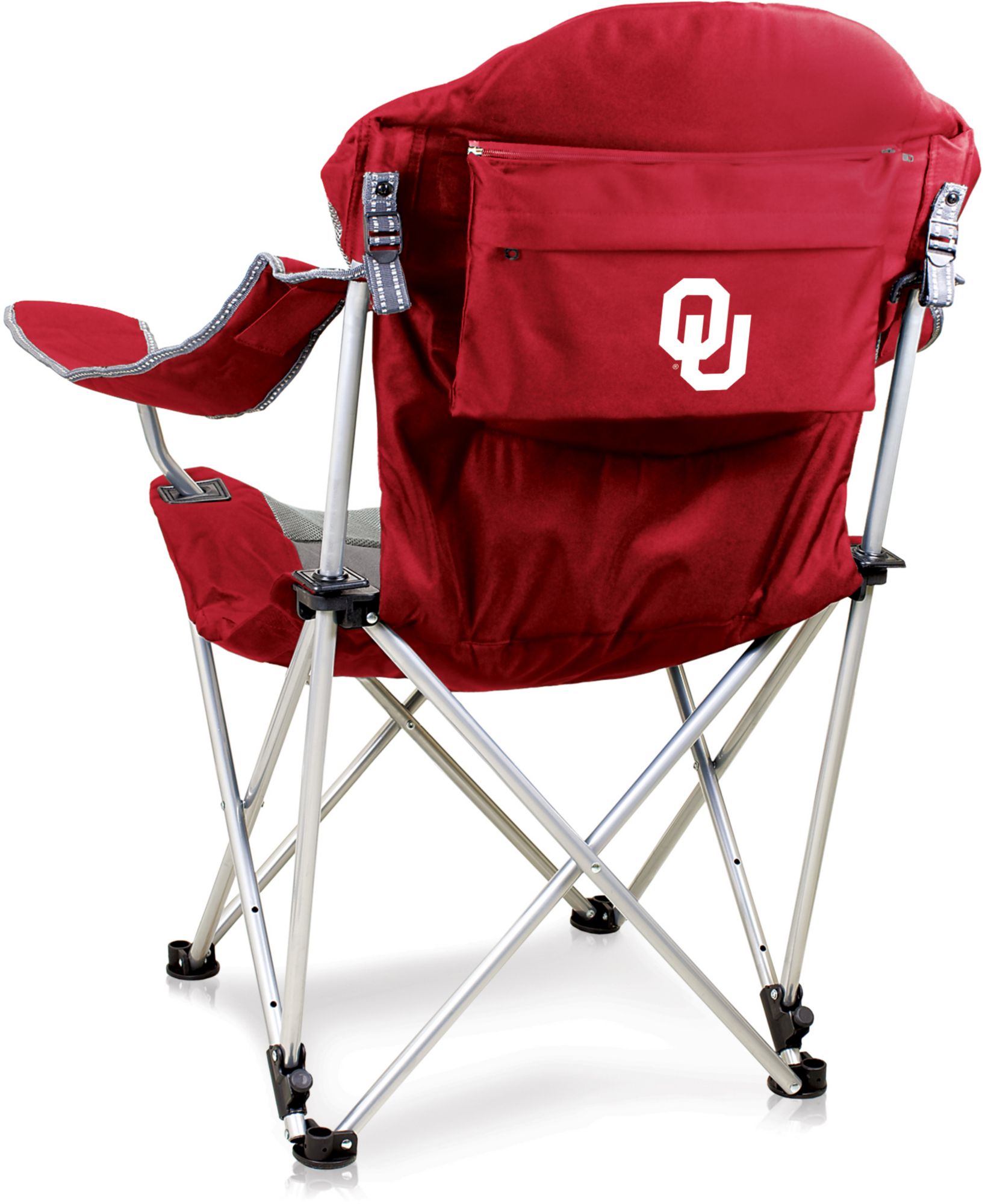 Picnic Time Oklahoma Sooners Reclining Camp Chair product image