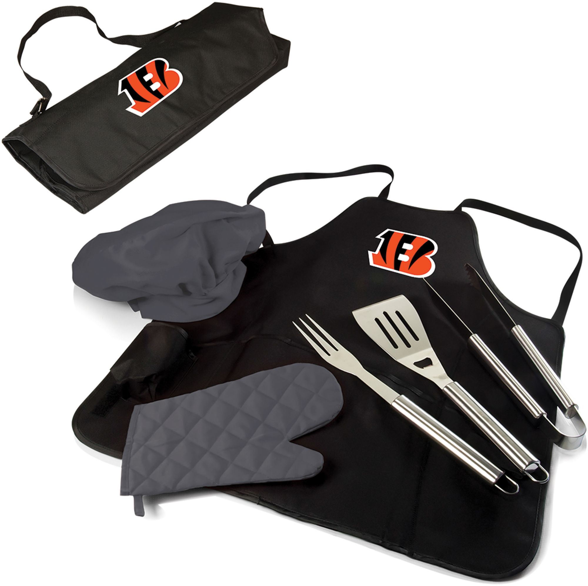 Picnic Time Cincinnati Bengals Apron Tote Pro Grill Set product image