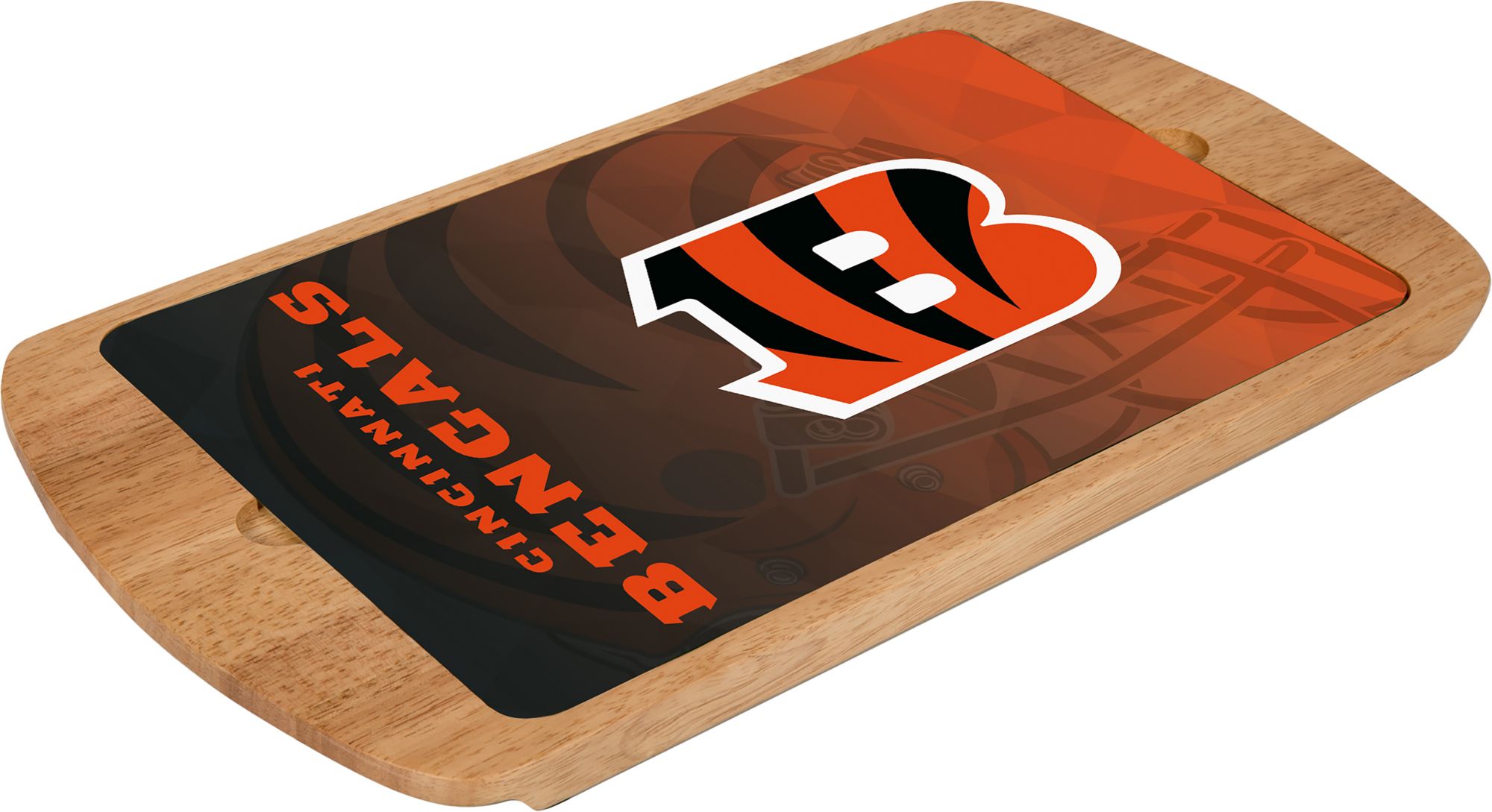 Picnic Time Cincinnati Bengals Billboard Glass Top Serving Tray product image