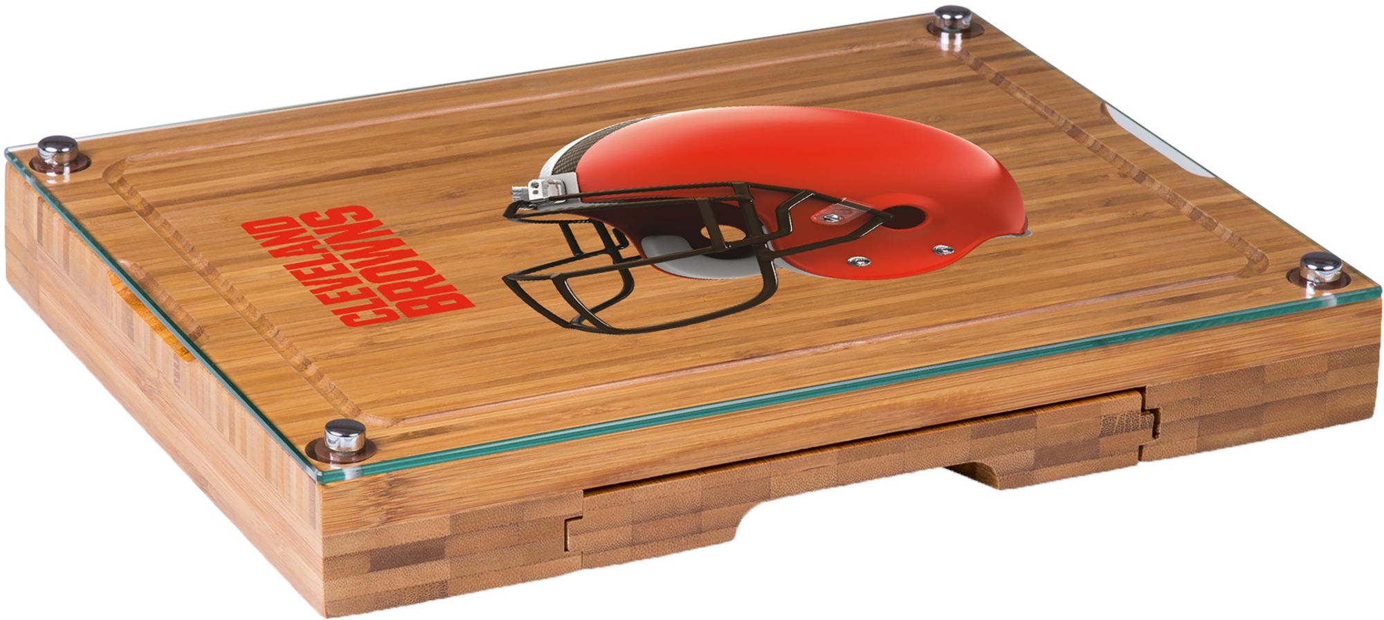 Picnic Time Cleveland Browns Glass Top Cheese Board and Knife Set product image