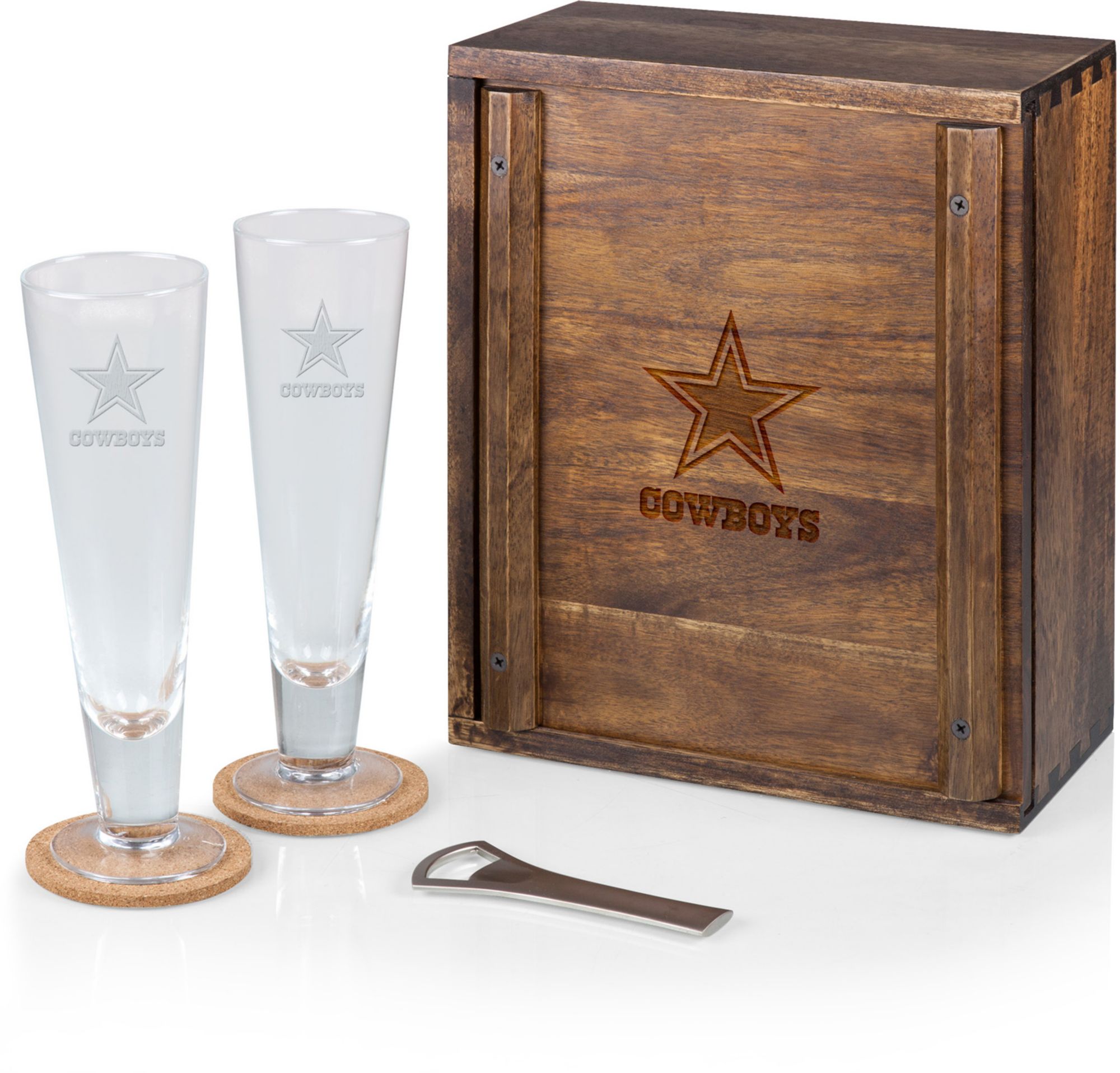 Picnic Time Dallas Cowboys Pilsner Beer Glass Box Set product image