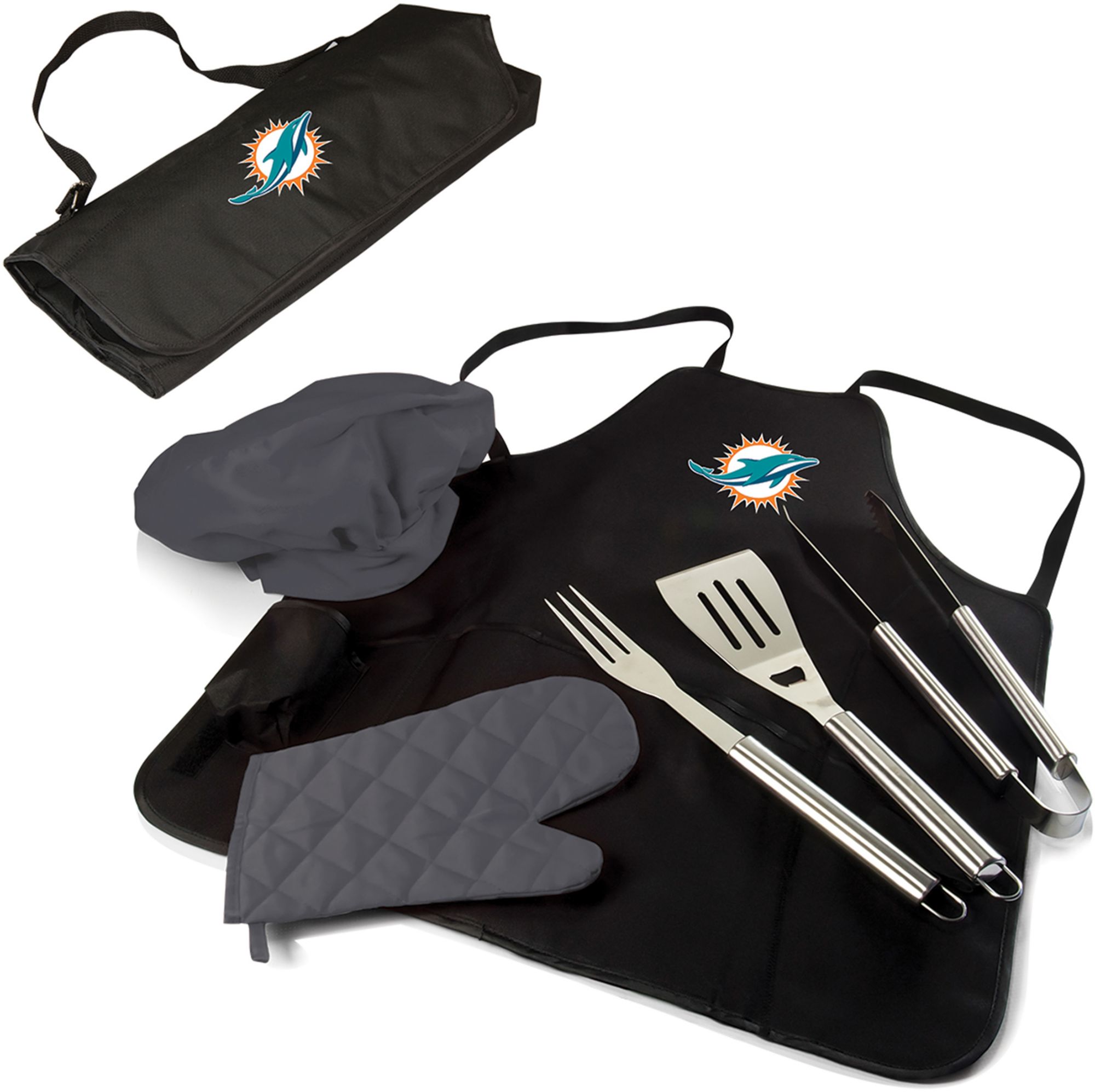 Picnic Time Miami Dolphins Apron Tote Pro Grill Set product image