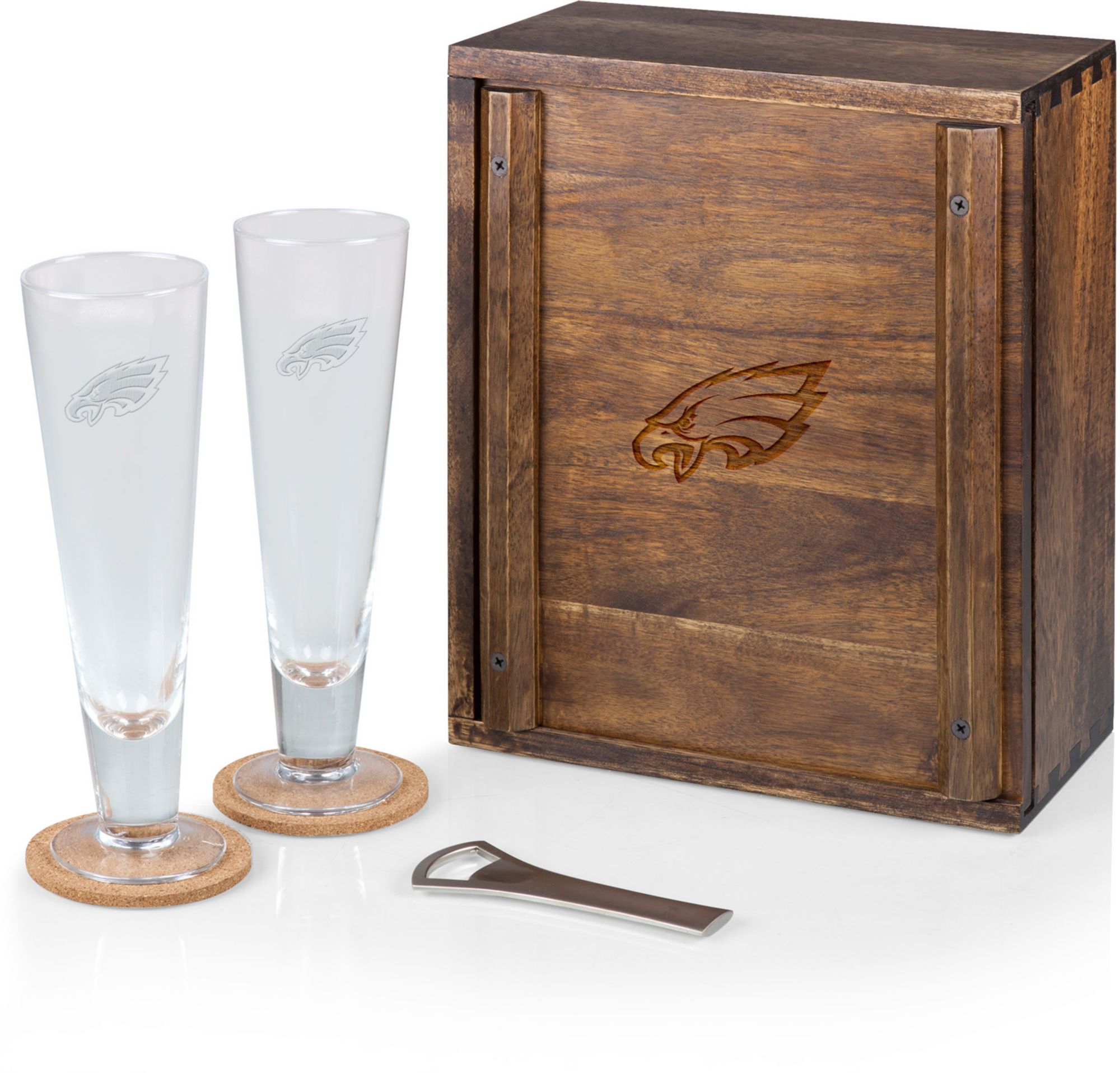 Picnic Time Philadelphia Eagles Pilsner Beer Glass Box Set