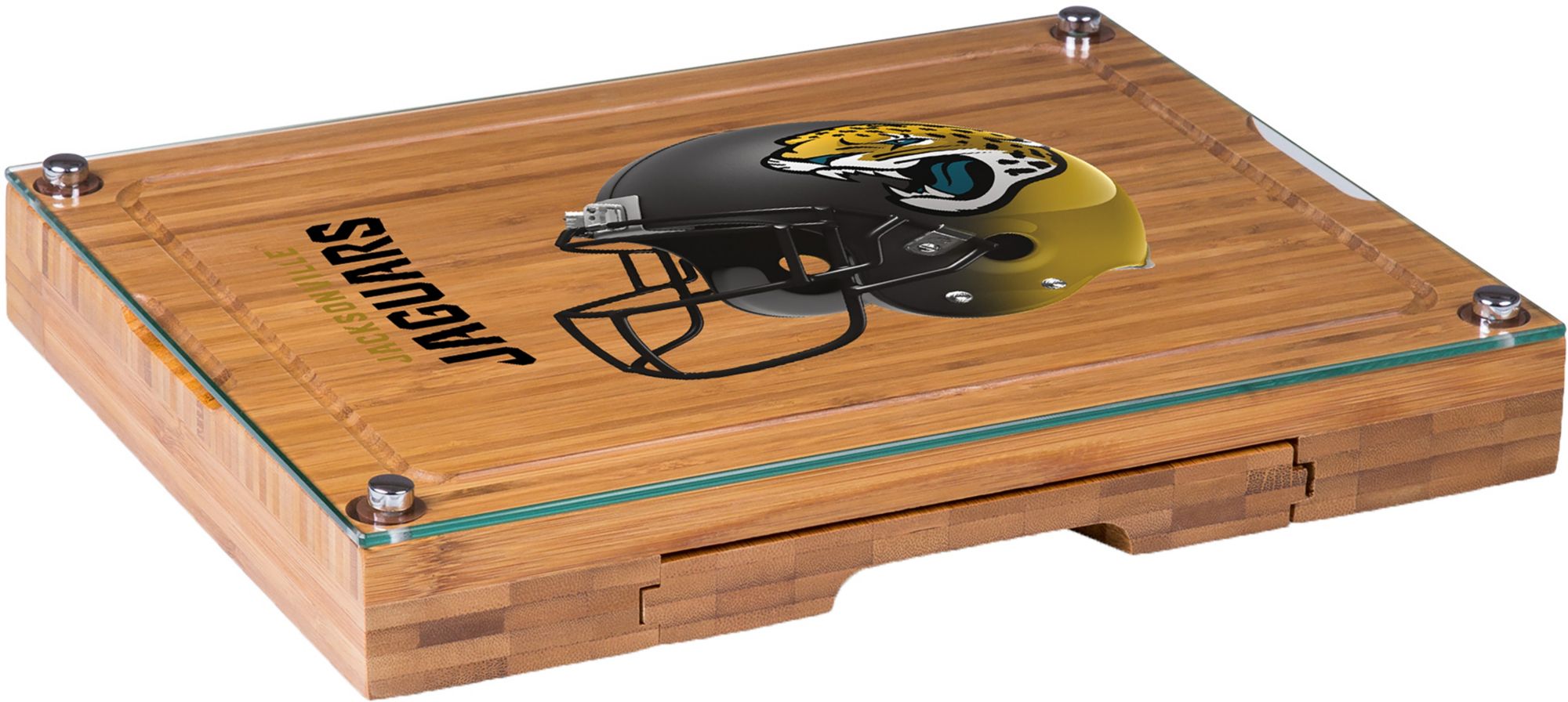 Picnic Time Jacksonville Jaguars Glass Top Cheese Board and Knife Set product image