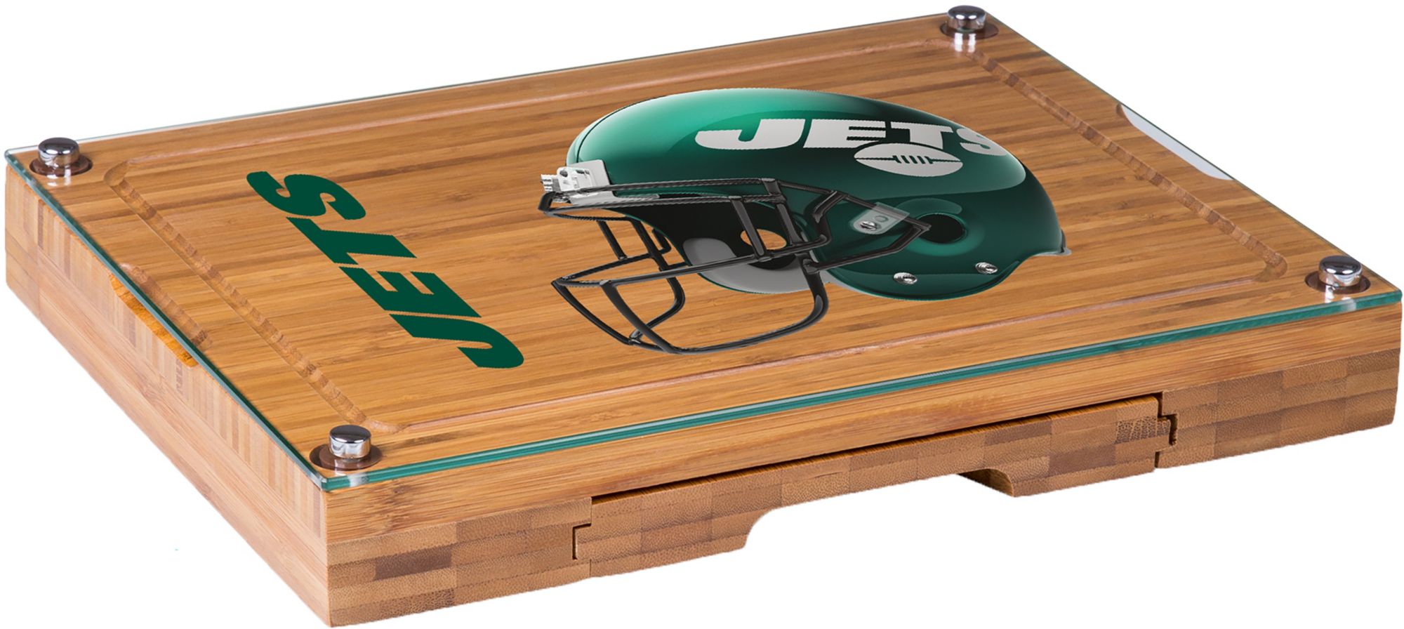 Picnic Time New York Jets Glass Top Cheese Board and Knife Set product image