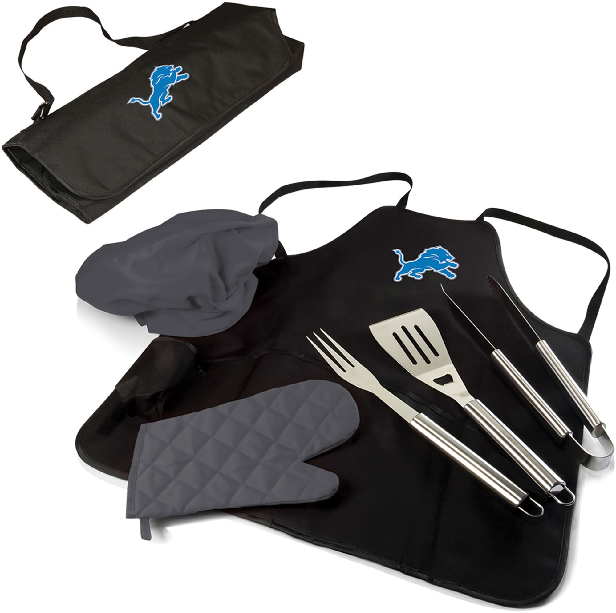 Picnic Time Detroit Lions Apron Tote Pro Grill Set product image