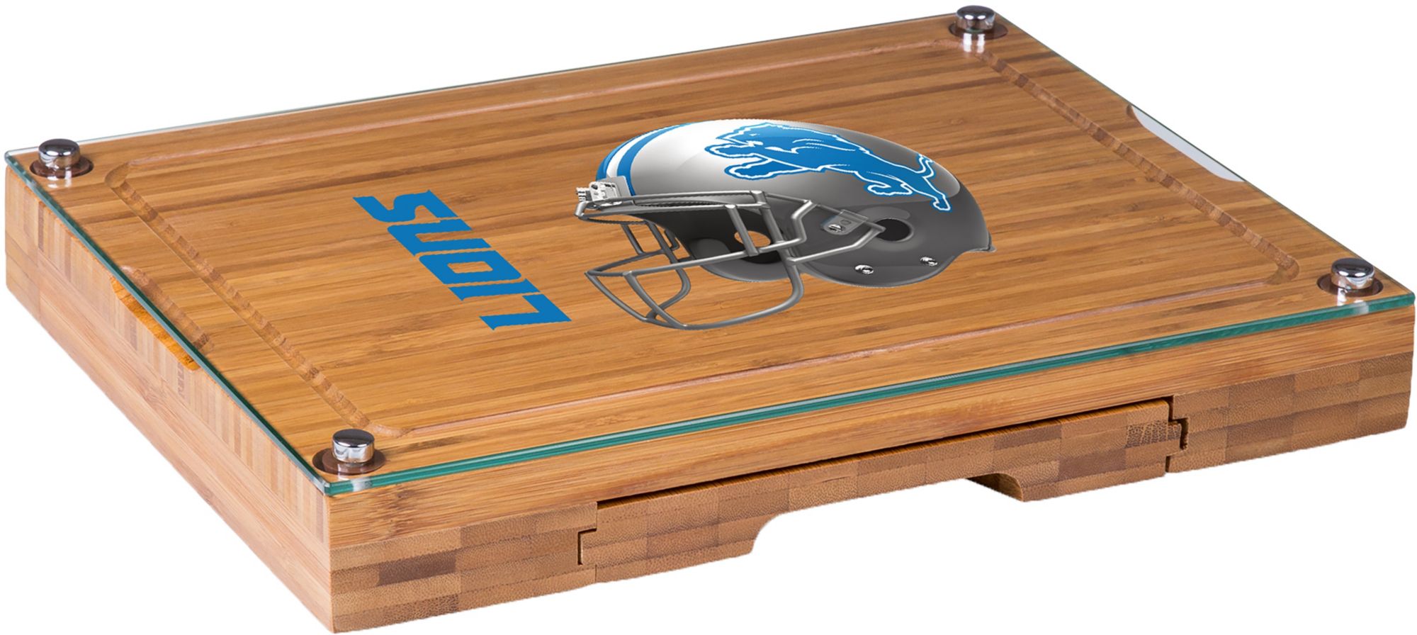 Picnic Time Detroit Lions Glass Top Cheese Board and Knife Set product image