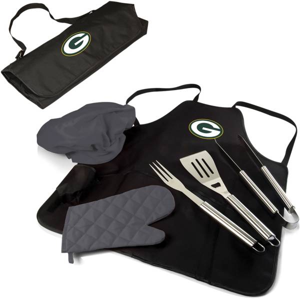 NFL Football Greenbay Packers Sports Fan BBQ Grilling Apron Green