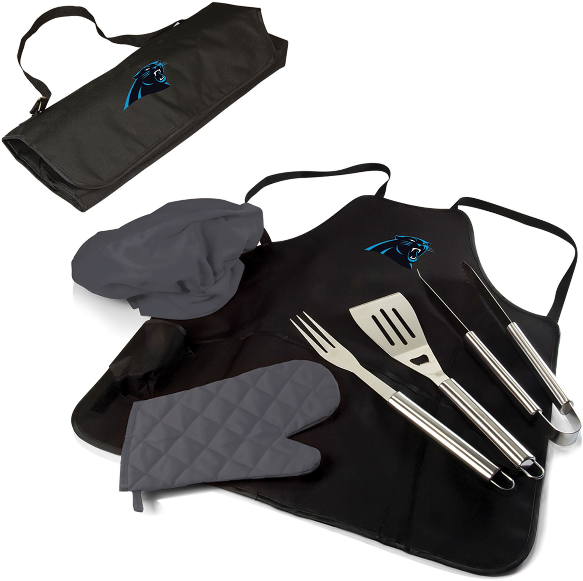 Picnic Time Carolina Panthers Apron Tote Pro Grill Set product image