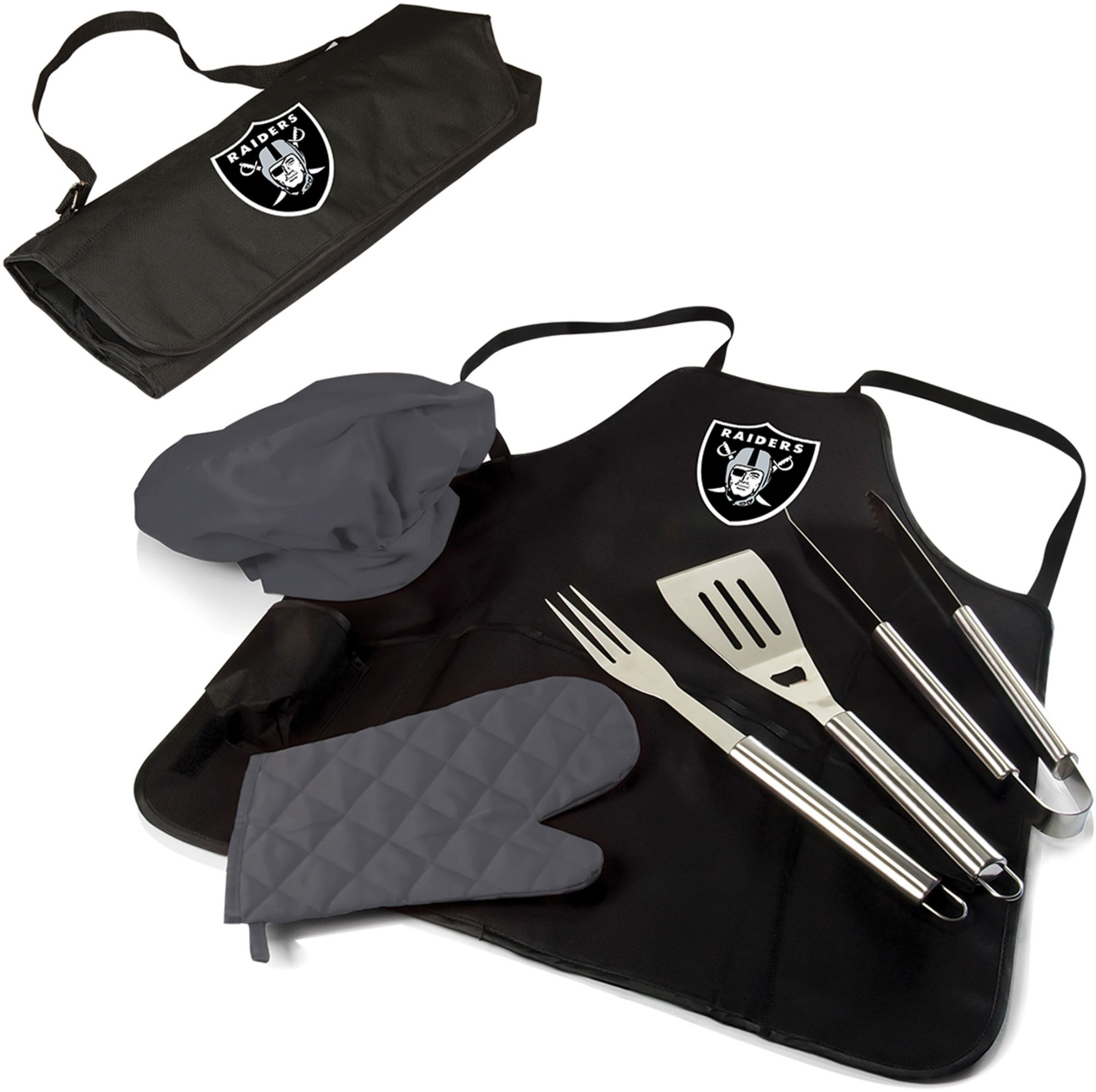 Picnic Time Las Vegas Raiders Apron Tote Pro Grill Set product image