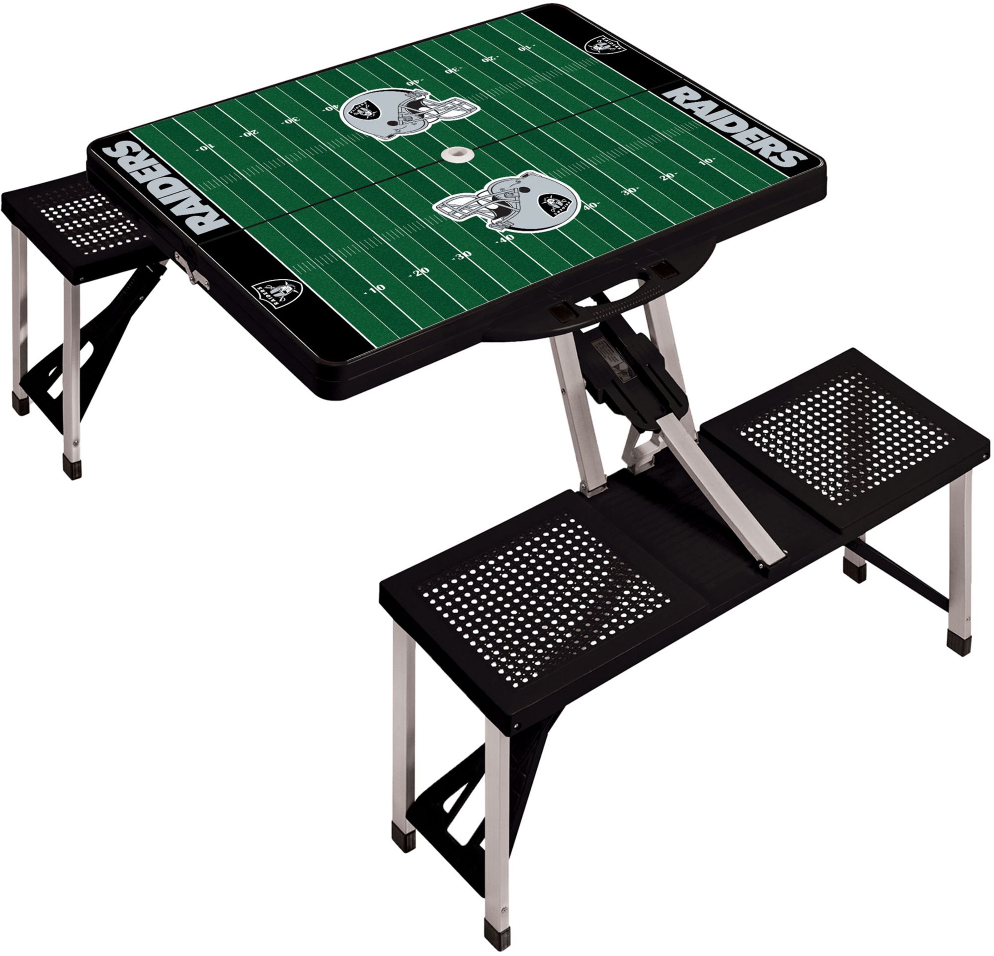 Picnic Time Las Vegas Raiders Folding Picnic Table with Seats product image