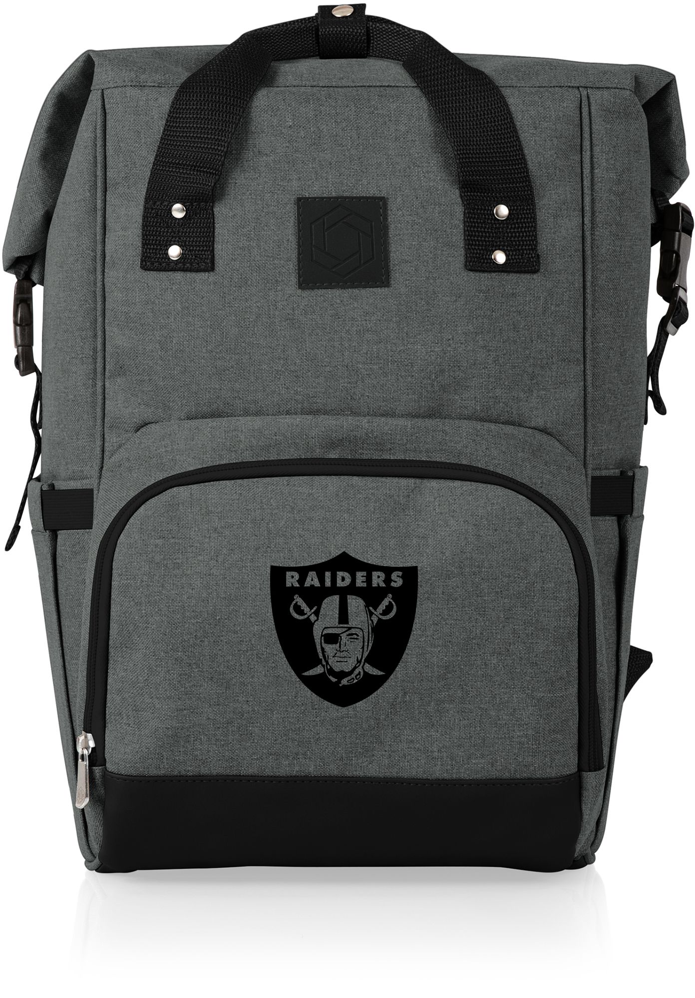 Picnic Time Las Vegas Raiders OTG Roll-Top Cooler Backpack