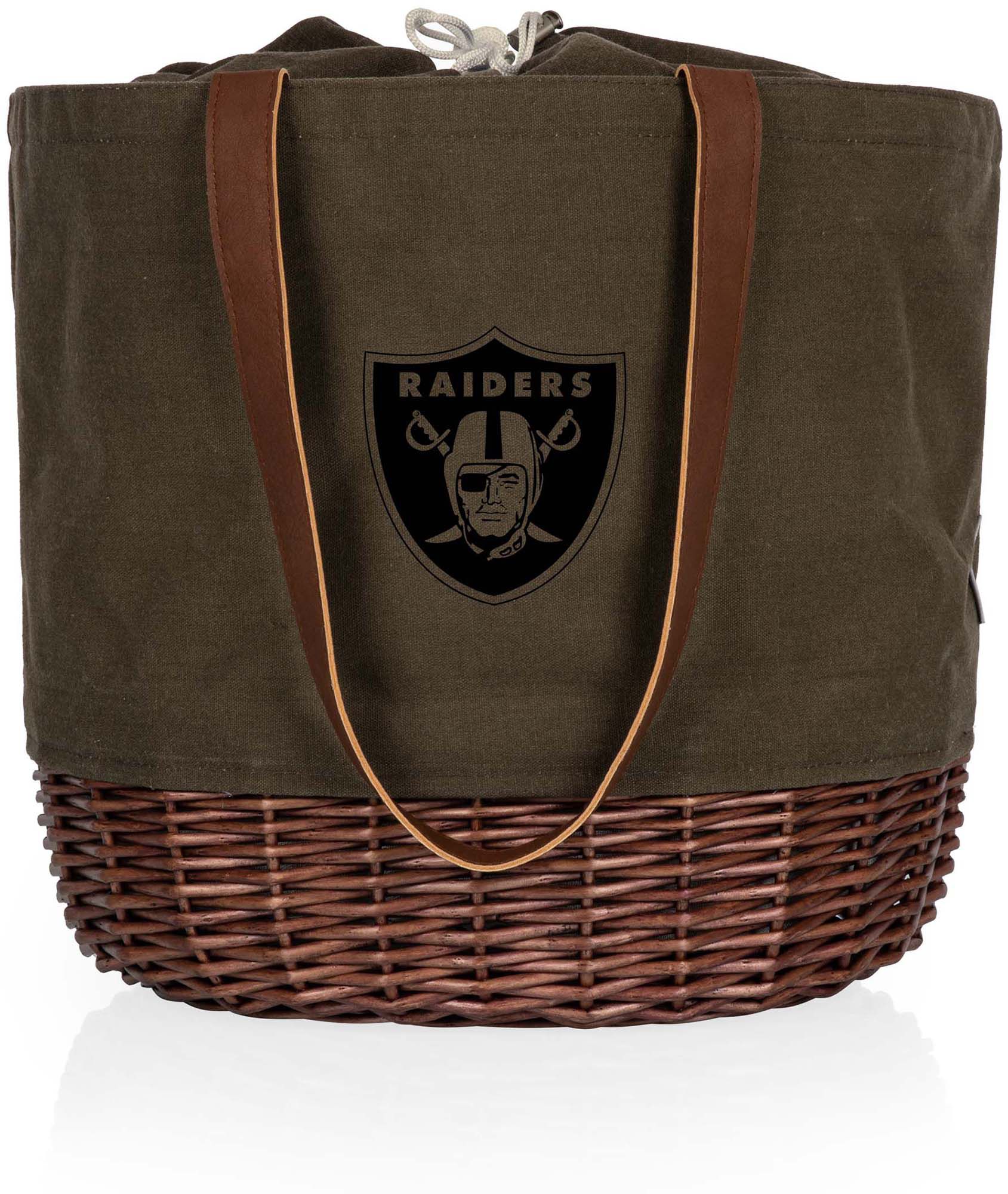 Picnic Time Las Vegas Raiders Coronado Canvas and Willow Basket Tote product image