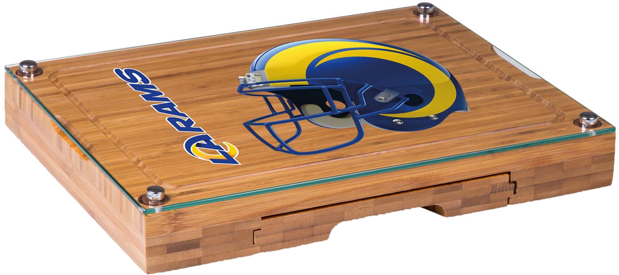 Picnic Time Los Angeles Rams Glass Top Cheese Board and Knife Set product image