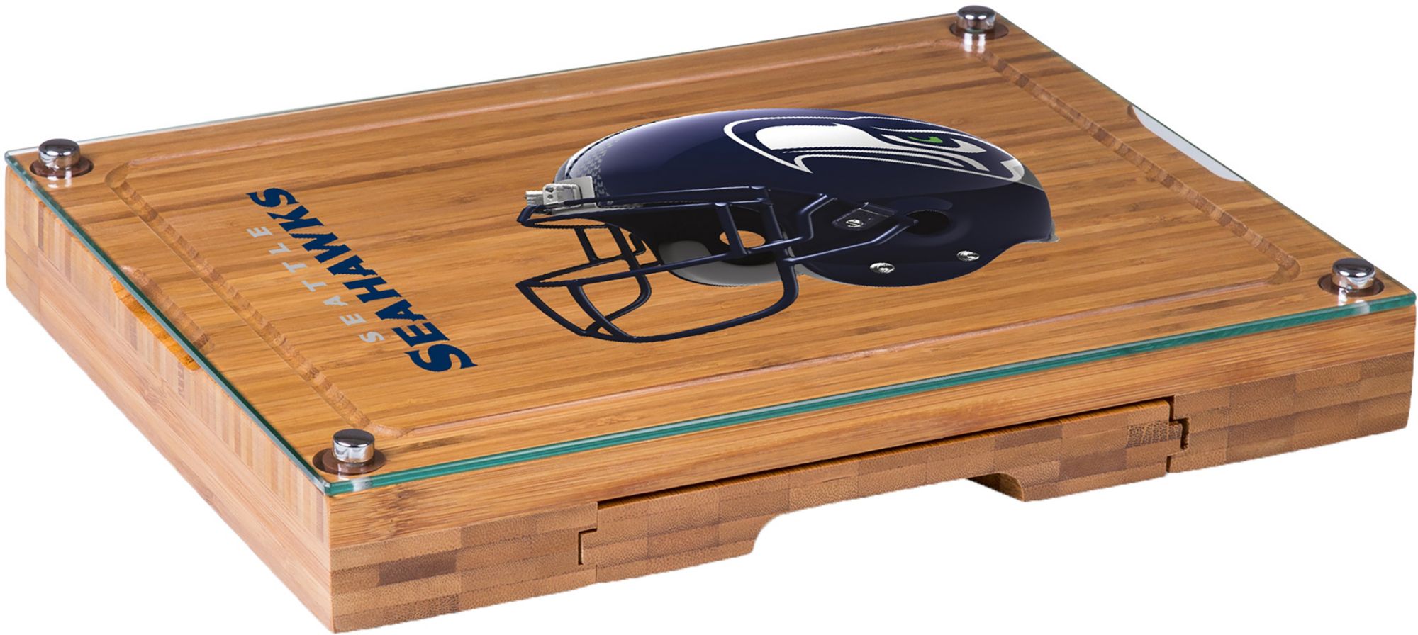 Picnic Time Seattle Seahawks Glass Top Cheese Board and Knife Set product image