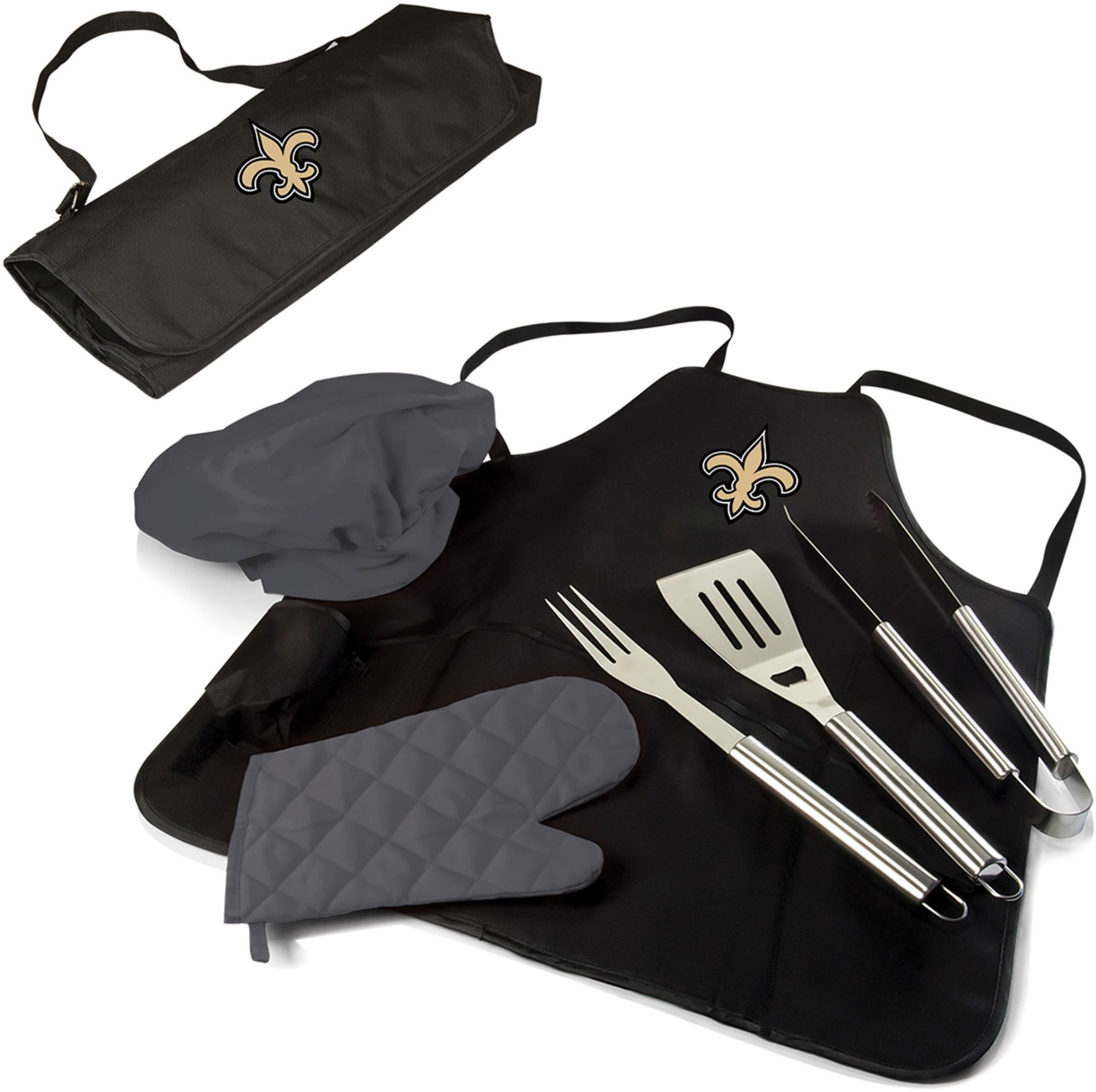 Picnic Time New Orleans Saints Apron Tote Pro Grill Set product image