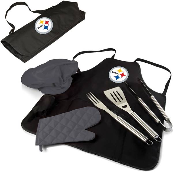 Picnic Time Pittsburgh Steelers BBQ Apron Tote Pro Grill Set