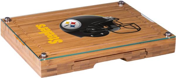 Picnic Time Pittsburgh Steelers Glass Top Cheese Board and Knife Set product image