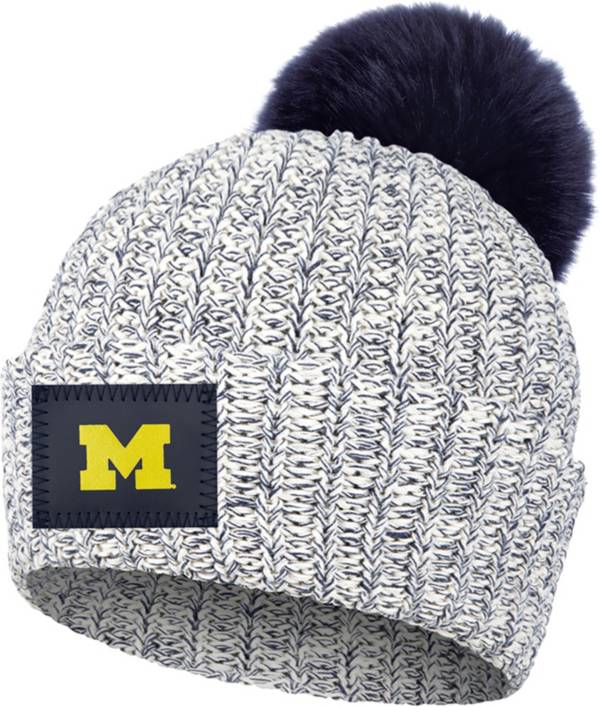 Love Your Melon Michigan Wolverines Grey Speckled Pom Knit Beanie ...