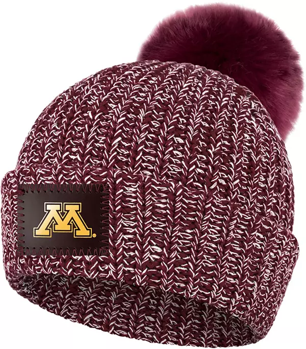 Love Your Melon Minnesota Golden Gophers Maroon Speckled Pom Knit