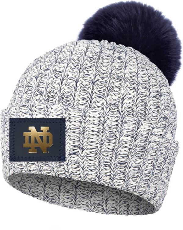 Love Your Melon Notre Dame Fighting Irish Grey Speckled Pom Knit Beanie product image