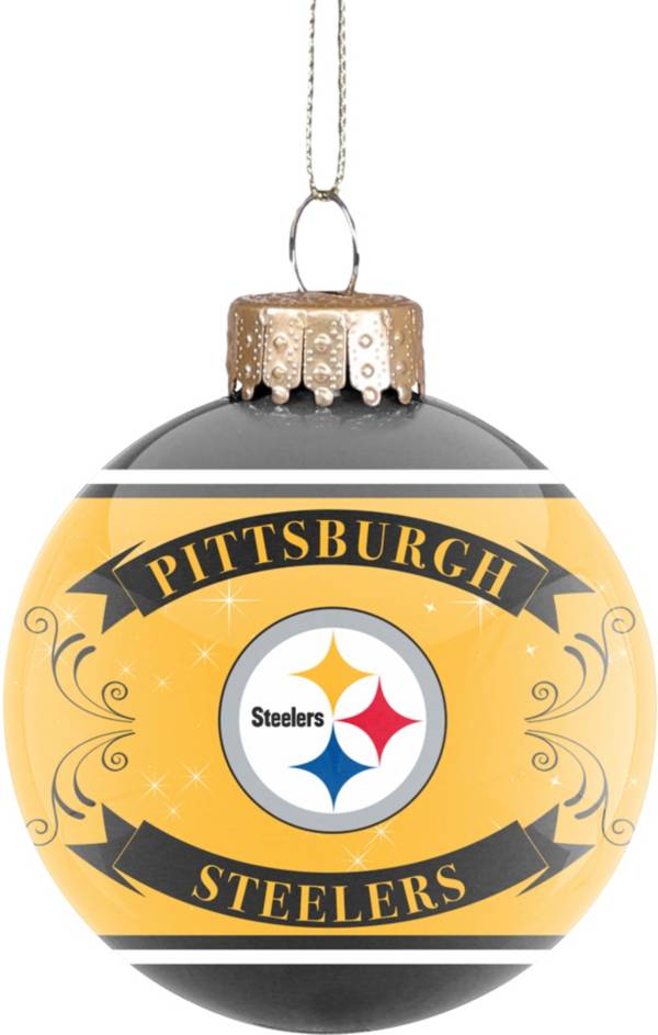 FOCO Pittsburgh Steelers Glass Ball Ornament