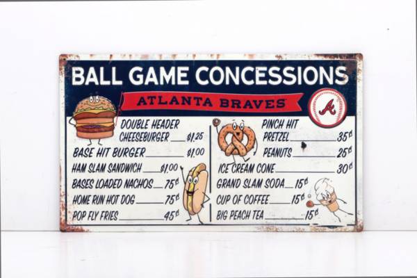 MLB Atlanta Braves Sports Bar Metal Sign