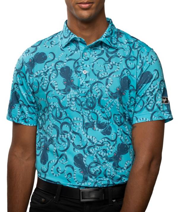 Waggle Men's What's Kraken Golf Polo Golf Galaxy