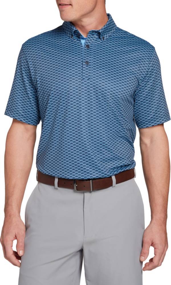 Walter Hagen Men's Perfect 11 Scales Printed Golf Polo