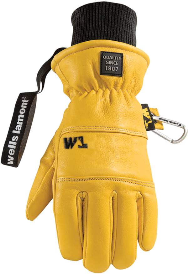 Wells Lamont Men's Reinforced Cowhide Leather Work Gloves with Palm Patch