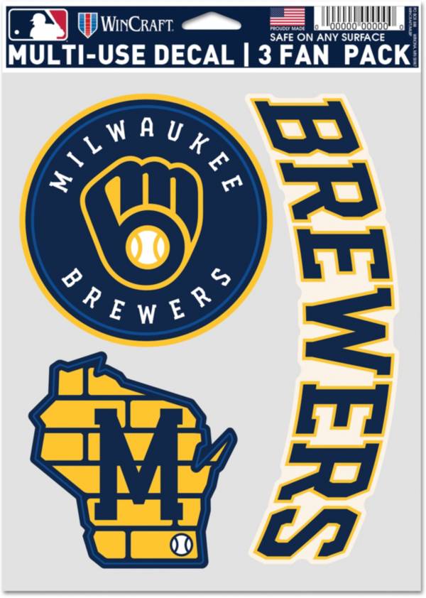 WinCraft Milwaukee Brewers 3-Pack Decal product image