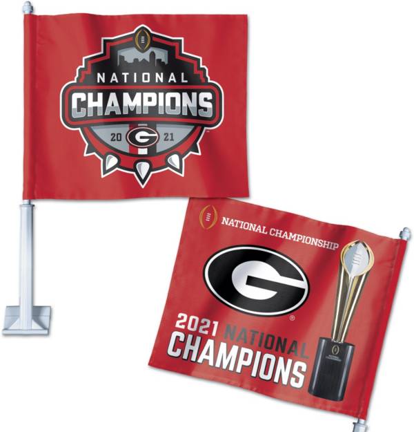 WinCraft 2021 National Champions Georgia Bulldogs Car Flag