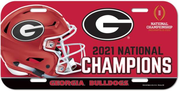 WinCraft 2021 National Champions Georgia Bulldogs License Plate