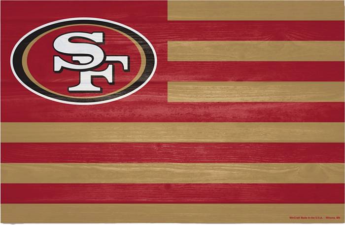 WinCraft San Francisco 49ers 11'' x 17'' Americana Flag Sign