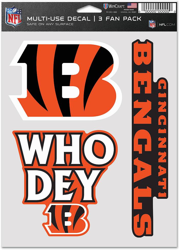 Logo Cincinnati Bengals 3-Pack Fan Decal