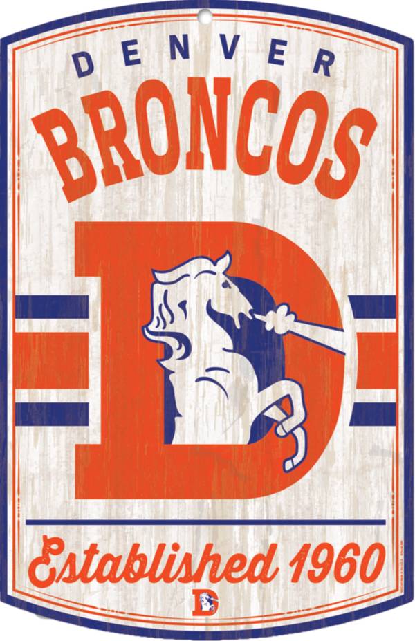 WinCraft Denver Broncos Throwback Logo Double Sided Garden Flag